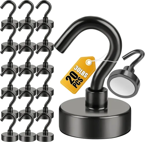 Vista 18 de DIYMAG - Ganchos magnéticos, 30 libras+ Imán fuerte 2026, ganchos esenciales para crucero, cabina, barco, resistentes, imanes fuertes