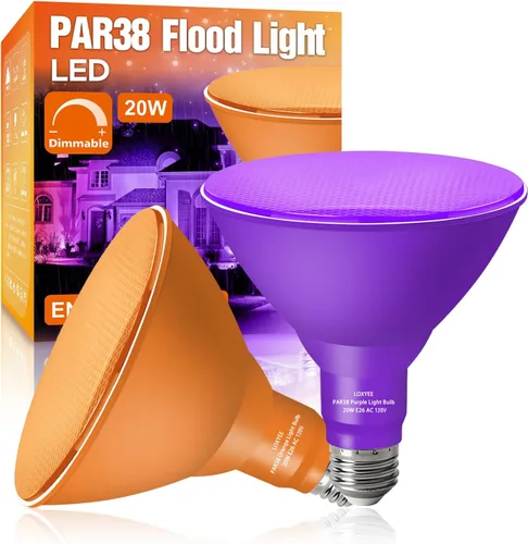 Vista 10 de PAR38 Bombillas LED de inundación para exteriores, paquete de 2 unidades, regulables 20 W (equivalente a 200 W) bombillas de inundación de base E26