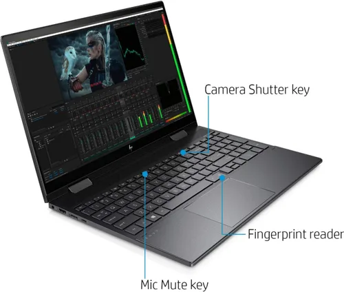 Vista 8 de Laptop HP Envy x360 2020 2 en 1, pantalla táctil Full HD de 15.6 pulgadas, procesador AMD Ryzen 5 4500U de hasta 4.0 GHz, memoria de 8 GB, SSD PCIe