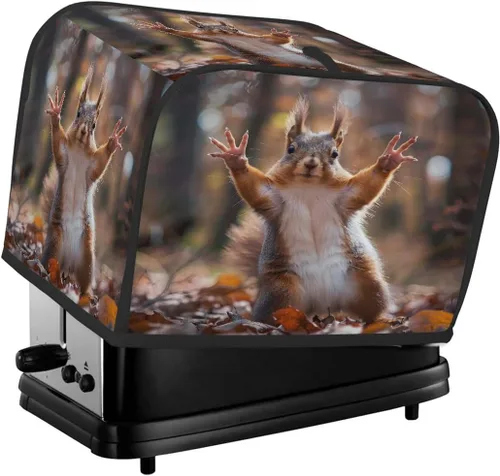 Vista 18 de Funda para tostadora de animales de gallo, 2 rebanadas, protección contra el polvo y las huellas dactilares, fundas para pan, fundas lavables