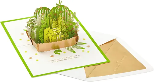 Vista 7 de Hallmark Signature Paper Wonder - Tarjeta de agradecimiento emergente, suculentas, tarjeta del día de enfermeras, agradecimiento al profesor, regalo