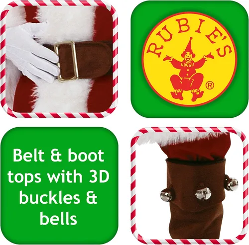 Vista 3 de Rubie's Disfraz de Papá Noel de lujo