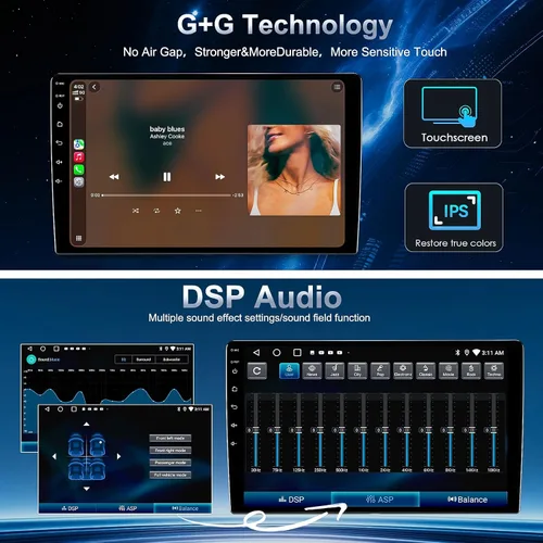 Vista 6 de Actualización estéreo de radio de coche de 64 GB para Ford F150 2009 2010 2011 2012, Plug and Play de 9 pulgadas Android 13 unidad principal