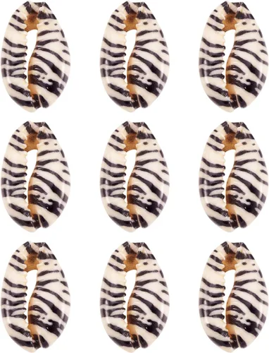 Vista 19 de Cheriswelry 100 cuentas de concha para hacer pulseras, conchas de cauri, cuentas espaciadoras de verano, playa, cuentas ovaladas para hacer