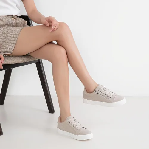 Vista 9 de Jeossy Zapatillas de deporte de moda informales 8017 planas bajas para mujer con cremallera decorativa