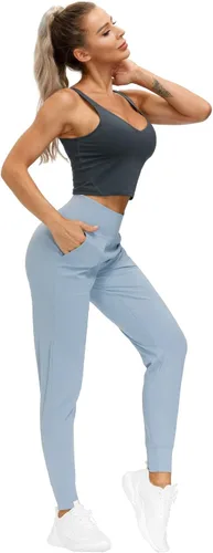Vista 6 de THE GYM PEOPLE - Pantalones deportivos ajustados para mujer, ligeros, para entrenamiento, yoga, correr y descanso