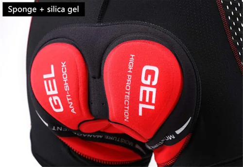 Vista 5 de Alidamo Ropa interior de ciclismo para hombre, transpirable, de secado rápido, acolchado, esponja de gel 4D