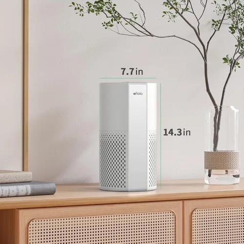 Vista 11 de Afloia Purificador de aire para el hogar, filtro lavable 4 en 1 para alergias, cubre hasta 1076 pies cuadrados, funcionamiento silencioso, apagado