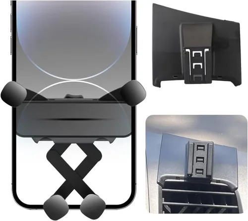 Vista 4 de Soporte de teléfono de coche para Honda Civic 2016-2021, negro, se adapta a iPhone y todos los teléfonos inteligentes Auto Lock Manos Libres