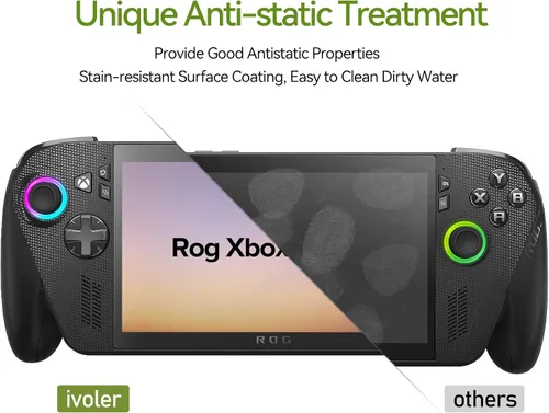 Vista 9 de ivoler Paquete de 3 protectores de pantalla grabados antirreflejos para ASUS ROG Xbox Ally/ROG Xbox Ally X Handheld 2025, vidrio templado