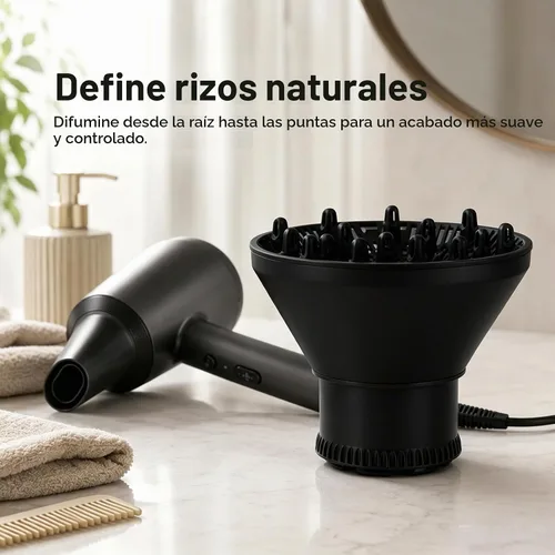 Vista 8 de Universal Hair Dryer Diffuser, Blow Dryer Nozzle Hair Dryer-Attachment for Curly-Hair and Natural Wavy-Hair, Quick Drying Travel Hair-Styling Tools