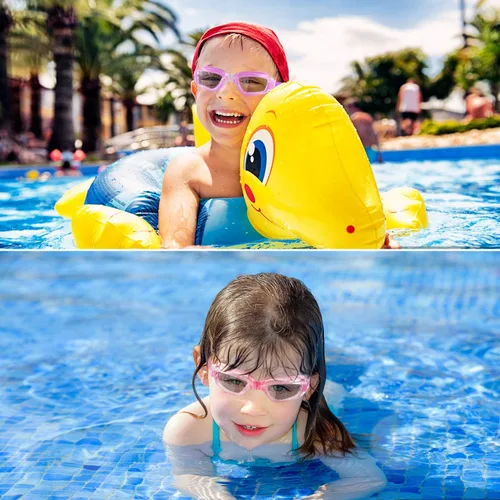 Vista 6 de COOLOO - Gafas de natación para niños, paquetes de 2 gafas de natación para niños y niñas de 4 a 16 años