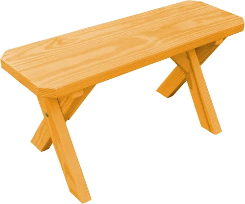 Vista 55 de Furniture Barn USA Pine - Banco cruzado de 2 pies, color negro