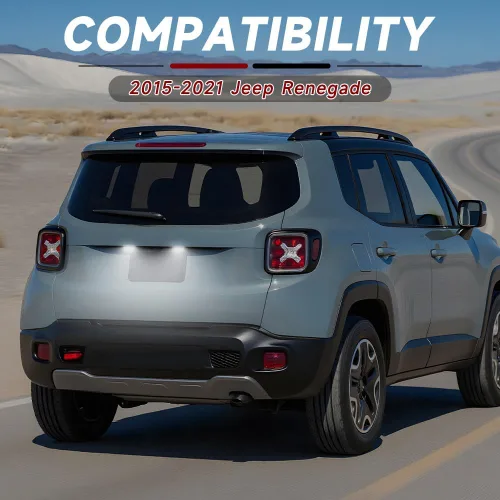 Vista 3 de nsautolighting Ensambles de luz LED para placa de matrícula para Jeep Renegade 2015 2016 2017 2018 2019 2020 2021, lámpara de etiqueta trasera
