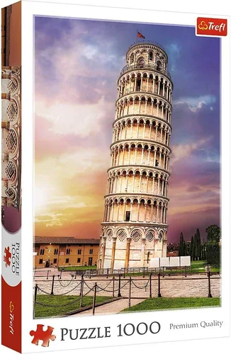 Vista 7 de TREFL Rompecabezas de 1000 piezas, torre de Pisa, rompecabezas de la torre inclinada de Pisa, rompecabezas de Italia de la Toscana, rompecabezas