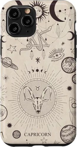 Vista 28 de Estuche estético para iPhone 12/12 Pro astrológico celestial con signo del zodiaco Capricornio