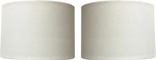 Vista 23 de Royal Designs, Inc. HB-641UT-9BG Pantalla de lámpara de tambor poco profundo con tapiz, Uno Fitter, 8 x 9 x 7, beige