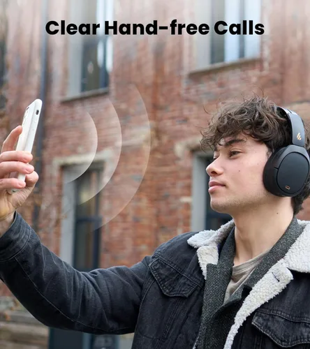 Vista 4 de Edifier W80 - Auriculares de diadema con cancelación activa de ruido de -49dB, LDAC de alta resolución con cable e inalámbricos, llamada clara AI