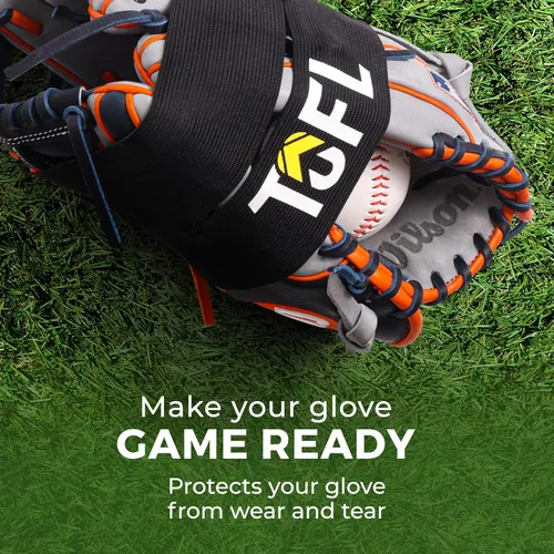 Vista 7 de TOFL Banda de guante de béisbol para moldear guantes Correa elástica con cierre ajustable para formar y almacenar bolsillos Accesorio de cuidado