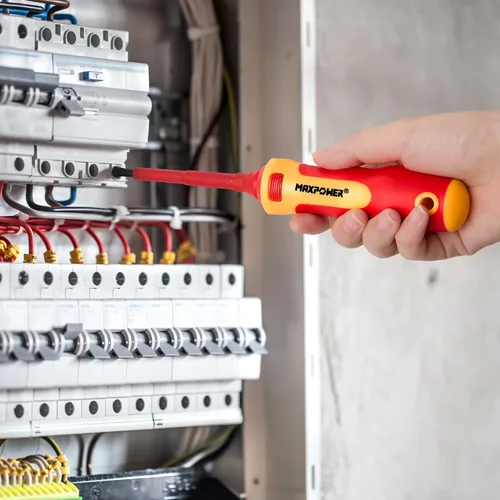 Vista 7 de MAXPOWER Juego de destornilladores aislados, destornilladores eléctricos aislados 7 en 1, kit de herramientas de destornillador eléctrico de punta
