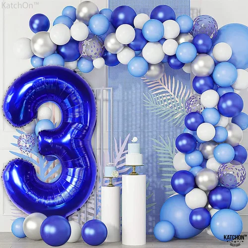 Vista 747 de KatchOn Globo negro del número 1 de 40 pulgadas, globo de feliz cumpleaños Large Mylar Number One Balloon for 1st Birthday Decorations, Foil