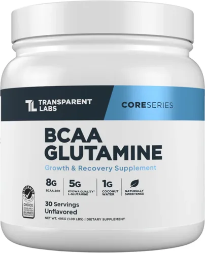 Vista 10 de Transparent Labs BCAA Glutamina - 30 porciones, limonada de fresa