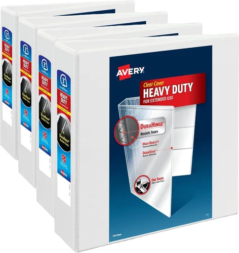 Vista 9 de Carpeta resistente Avery para trabajos, Blanco Paquete de 10