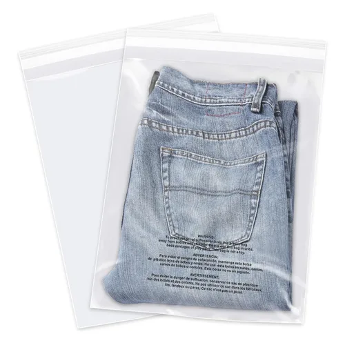 Vista 14 de iMailer - 100 unidades - 6 x 9 pulgadas, bolsas de polietileno transparentes con advertencia de asfixia autosellantes 1.6 mil para tarjetas y sobres