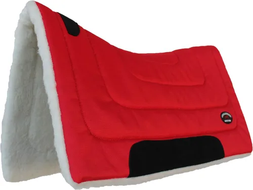 Vista 10 de CHALLENGER Horse & Pony Saddle PAD Western Riding Trail Cordura Top Fur Bottom Full 39143