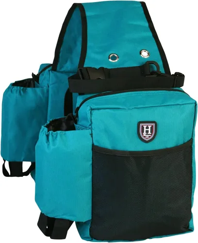 Vista 12 de Harrison Howard Equestrian Western Saddle Bag Nylon Botella de agua/engranaje Portador Conveniente Saddle Bag Negro