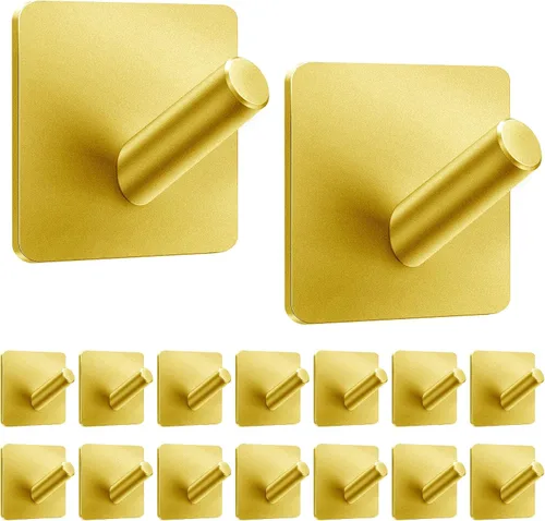 Vista 11 de xdgeLoad Ganchos para toallas de baño, 4 unidades, ganchos de pared resistentes para baños, abrigos, batas, cocina, ganchos autoadhesivos sin Negro