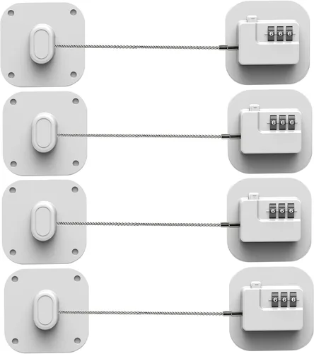 Vista 9 de Cerradura para refrigerador Himake, cerradura de combinación para gabinetes de refrigerador