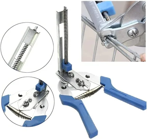 Vista 3 de Alicates de anillo de uñas tipo M, juego de alicates de anillo de acero inoxidable con 1200 piezas de clavos de acero galvanizado, kit de alicates