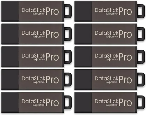 Vista 3 de Centon DataStick Pro - Unidad flash USB 2.0 de 16 GB x 2, color gris (DSP16GB2PK)