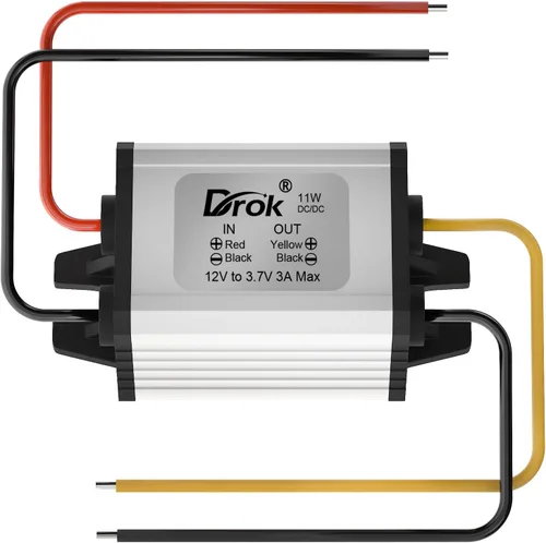 Vista 7 de DROK? Convertidor de corriente de coche impermeable de alta eficiencia DC12V a 6 V/3 A. Reduce el voltaje del módulo 9-22 V a 6 V., 1