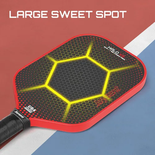 Vista 7 de Juego de palas de pickleball aprobadas por USAPA T700 de fibra de carbono con pala de pickleball para principiantes, raqueta de pickleball Core