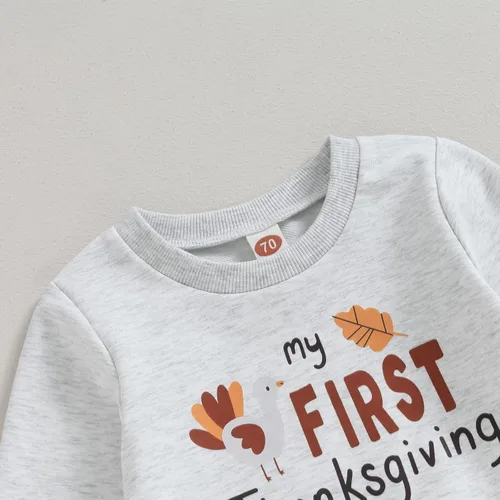 Vista 2 de Conjunto de 2 piezas de sudadera con diseño de árbol de Navidad para niño y niña, ropa de otoño e invierno