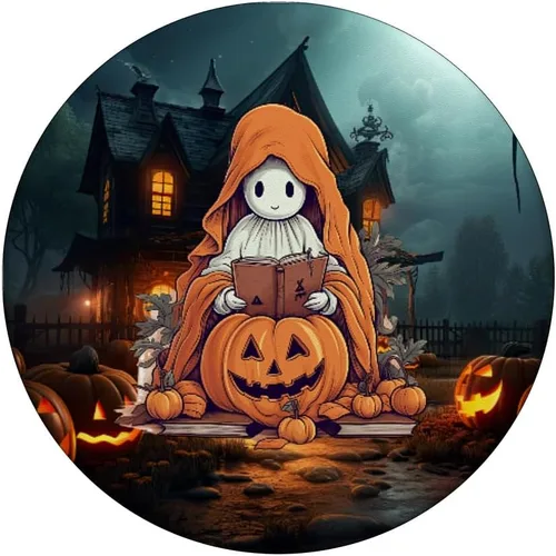 Vista 3 de Libros de lectura de fantasmas, bibliotecario embrujado de casa, PopSockets PopSockets intercambiables PopGrip