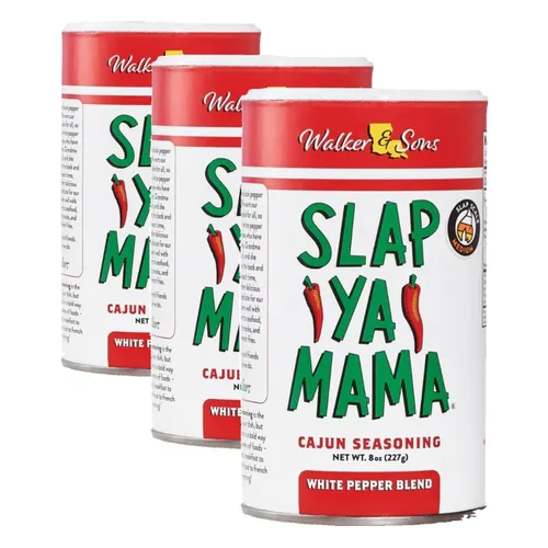 Vista 11 de Slap Ya Mama Condimento cajún estilo Louisiana, mezcla caliente, sin MSG y Kosher, lata de 8 onzas Un recipiente de 8 onzas de condimento cajún