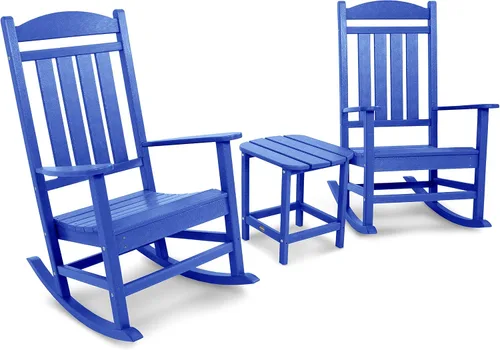 Vista 9 de POLYWOOD Juego de 3 piezas Presidential Rocker Aruba