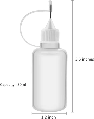 Vista 3 de bantoye 10 pcs punta de aguja aplicador de pegamento Botella Bricolaje Quilling Herramienta punta de precisión pegamento plástico líquido Dropper