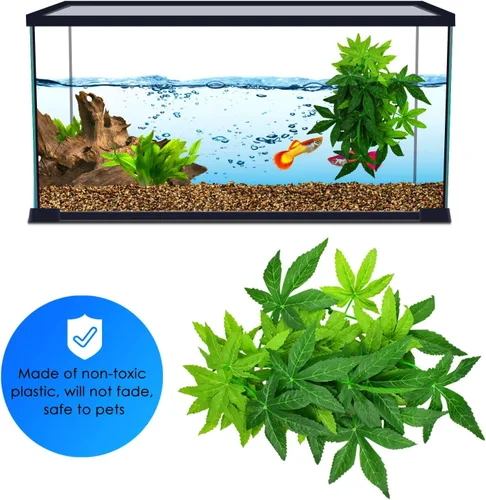 Vista 6 de KATUMO Plantas de reptiles, 3 plantas colgantes de anfibios con ventosa para lagartos, geckos, dragones barbudos, serpientes, cangrejos ermitaños