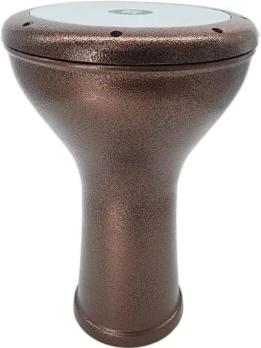 Vista 2 de La Darbuka Doumbek Zaza Percussion Wave de Estilo Egipcio de 17'' (Cobre)