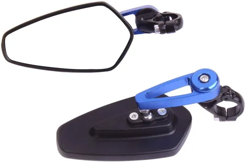 Vista 2 de Espejos de extremo de barra de flecha negra compatibles con tallo azul para Suzuki Vstrom 1000 DL1000 2004