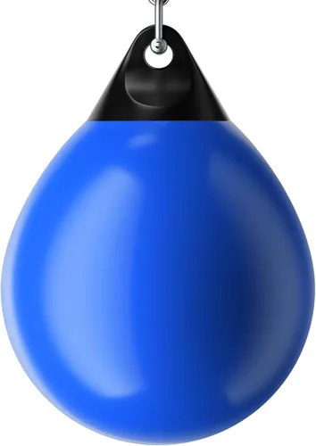 Vista 10 de GYMAX Saco de boxeo, bolsa de agua con inyector de agua y accesorios para colgar, bolsa de boxeo plegable resistente para gimnasio en casa,