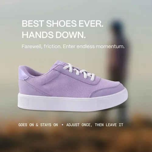 Vista 2 de Kizik Zapatos para niños zapatos cómodos de lona transpirable y gamuza de Praga, zapatos cómodos de manos libres Zapatos casuales para niños sin