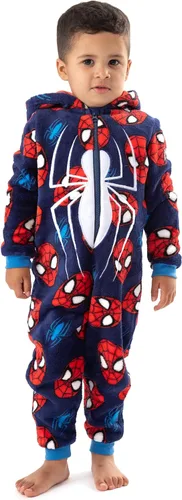 Vista 2 de Marvel Spider-Man - Mameluco de superhéroe para niños, Azul