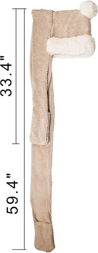 Vista 6 de Bellady Bufanda cálida con capucha para invierno, bufanda para la cabeza, calentador de cuello, gorro con capucha