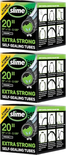 Vista 15 de Slime 30051 Tubo interior de bicicleta con sellador de pinchazos Slime extra fuerte, autosellante, evita y repara, válvula Schrader, 16 pulgadas x