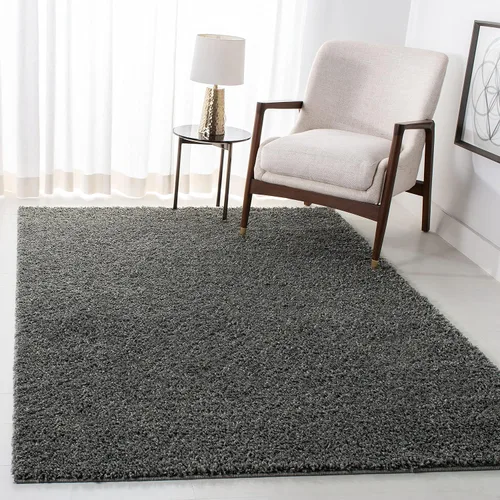 Vista 8 de SAFAVIEH Arizona Shag Collection ASG820A - Alfombra de pasillo, 2 pies 3 pulgadas x 6 pies, color crema, diseño sólido, no desprende pelusa y fácil